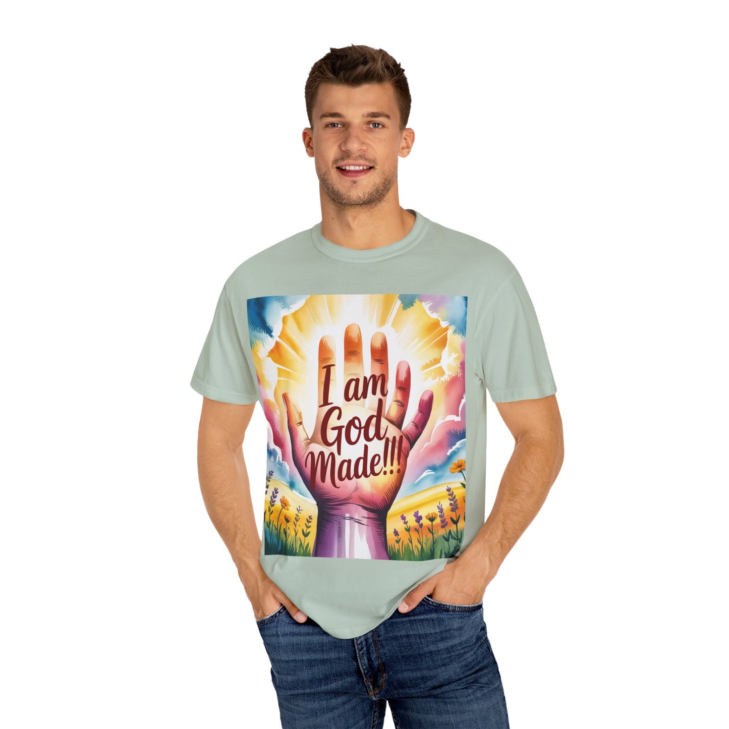 FBR Colorful Inspirational Unisex T-shirt for Faith and Positivity - God Made