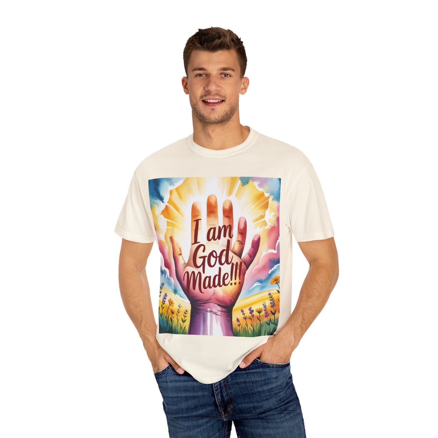 FBR Colorful Inspirational Unisex T-shirt for Faith and Positivity - God Made