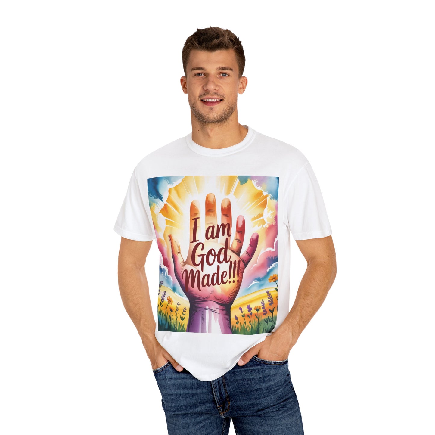 FBR Colorful Inspirational Unisex T-shirt for Faith and Positivity - God Made