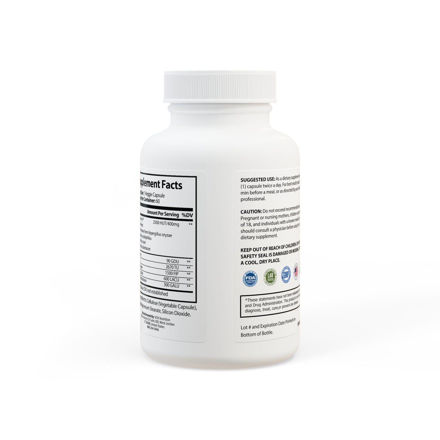 FBR Digestive Enzyme Blend Supplement (60 Capsules)
