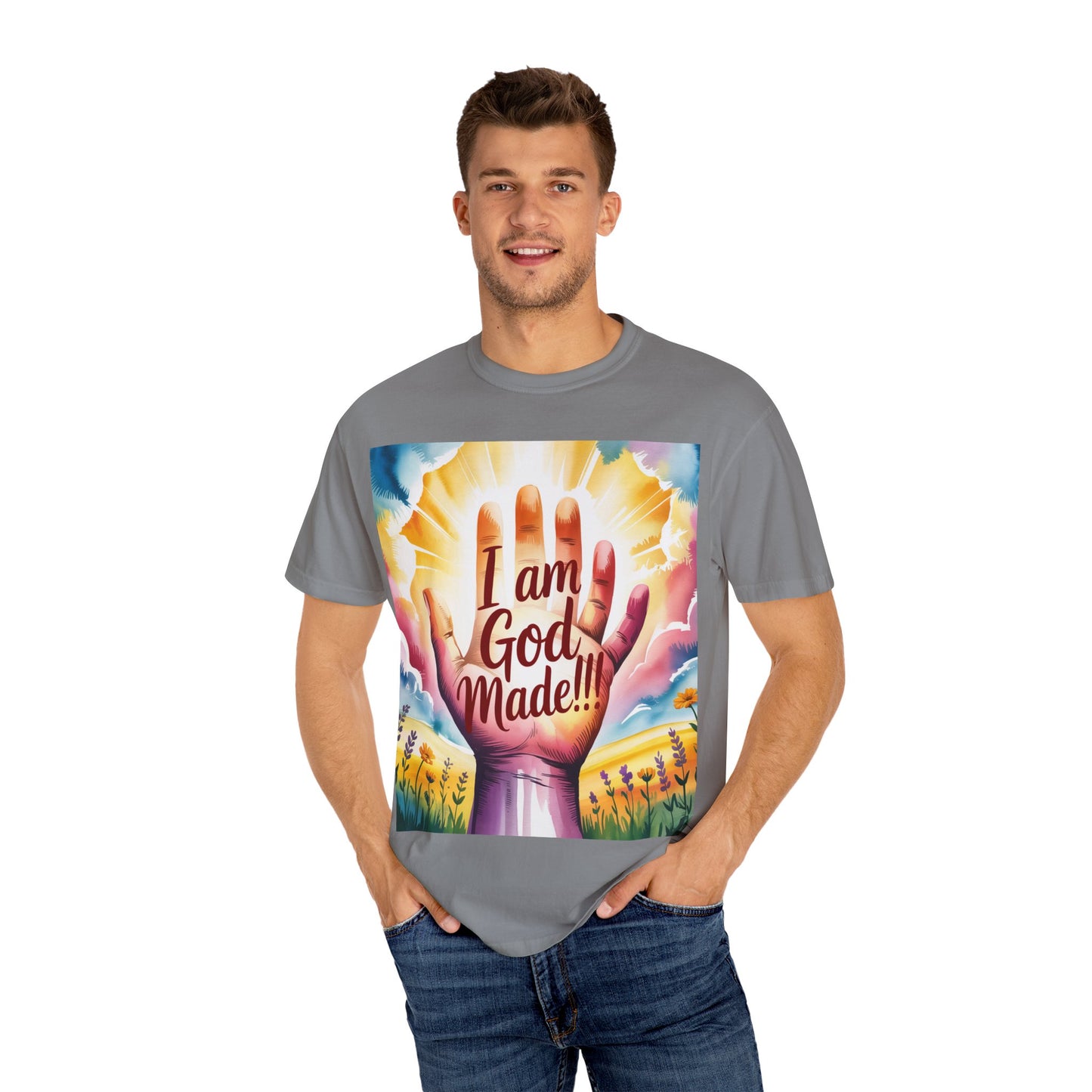FBR Colorful Inspirational Unisex T-shirt for Faith and Positivity - God Made