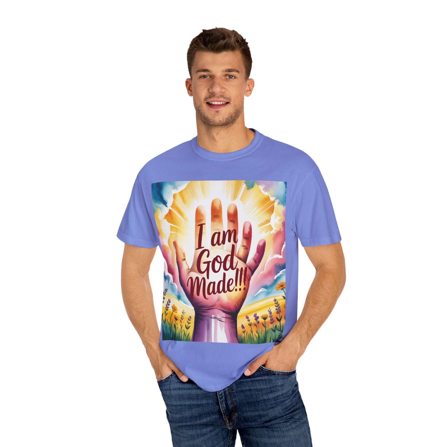 FBR Colorful Inspirational Unisex T-shirt for Faith and Positivity - God Made