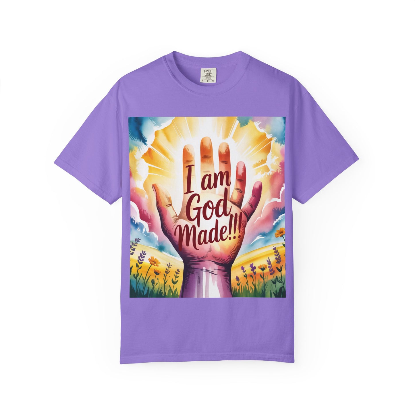 FBR Colorful Inspirational Unisex T-shirt for Faith and Positivity - God Made