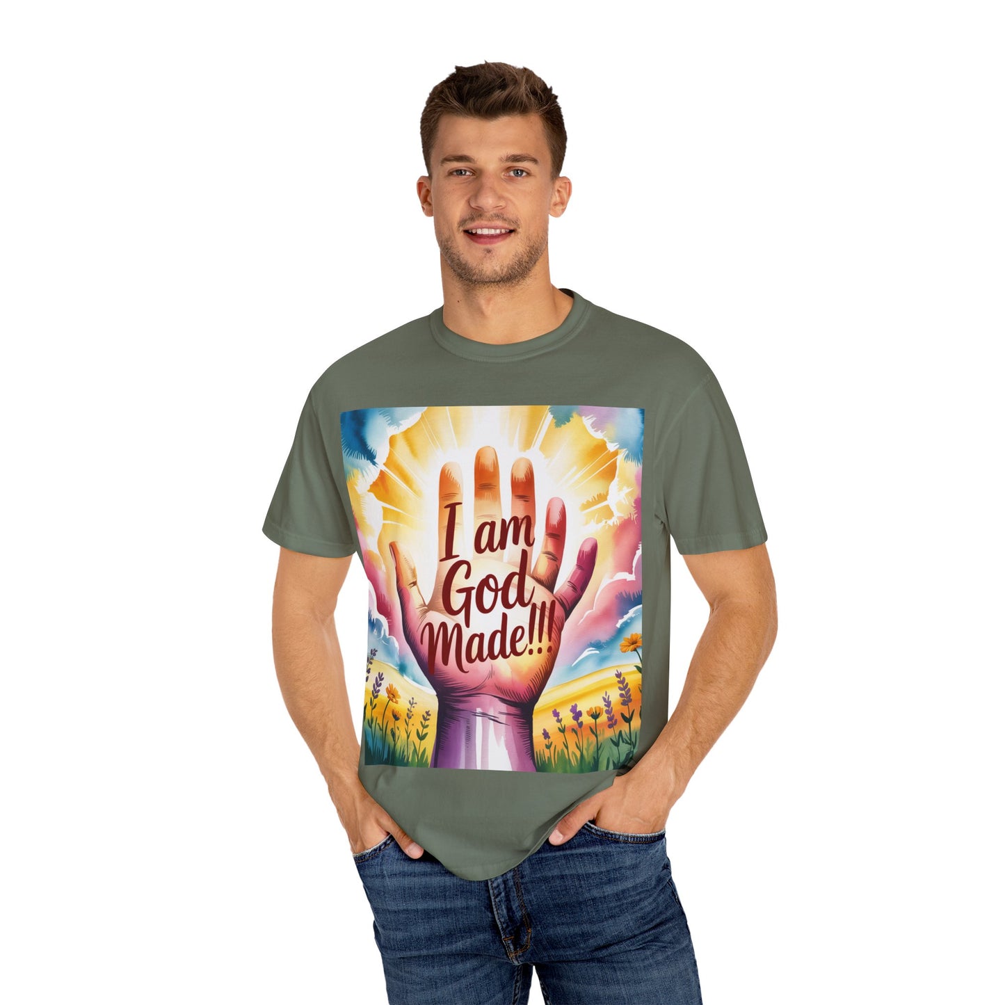 FBR Colorful Inspirational Unisex T-shirt for Faith and Positivity - God Made