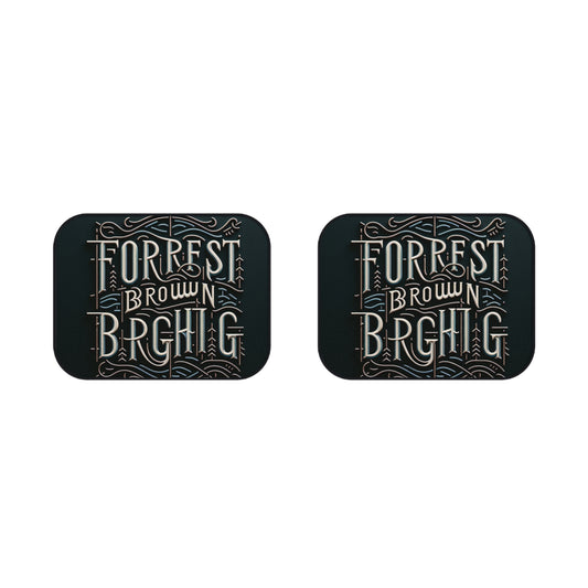 FBR Car Mats Set | Forrest Brown Bright Design for Nature Lovers and Adventurers